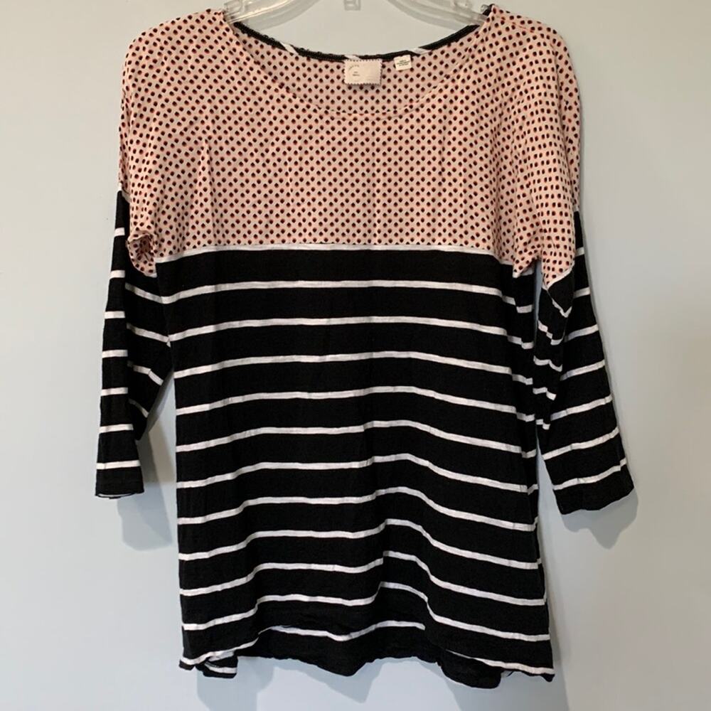 Postage Stamp by Anthropologie 3/4 Sleeve Top Women's Size Small